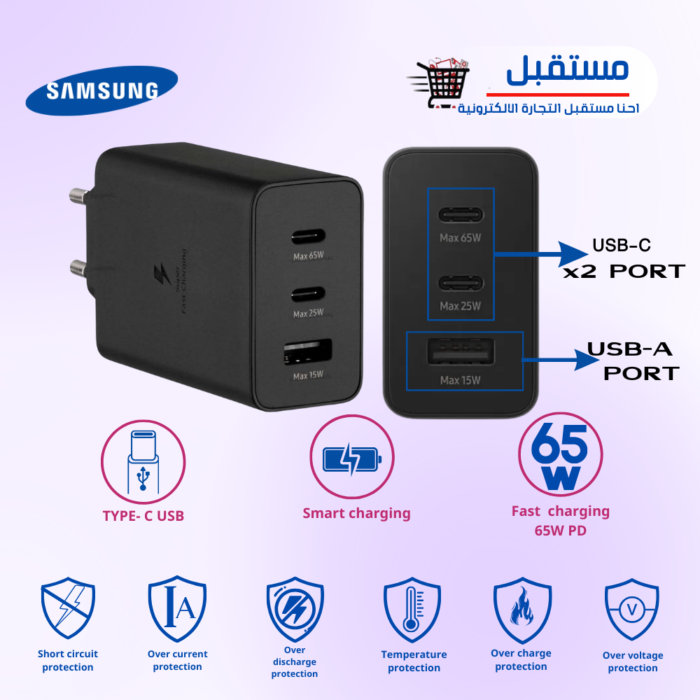 راس شاحن سامسونج 65W PD 